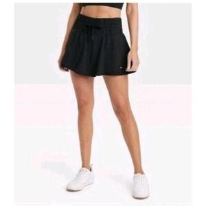 LAB JOY Black Athletic Skort Womens Size L Built-In Shorts Flowy Tennis Running